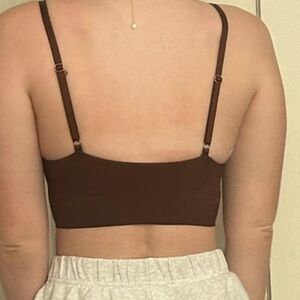 Brown Cropped Bra/Shirt